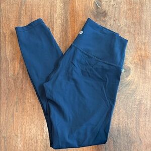 Lululemon Navy High-Rise Performance Leggings, 25"